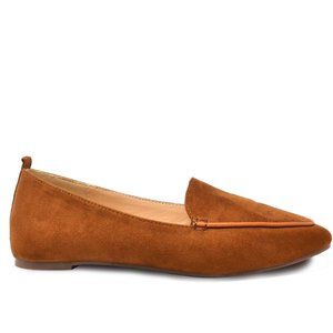 Tan Women's Slip On Pointed Toe Loafer